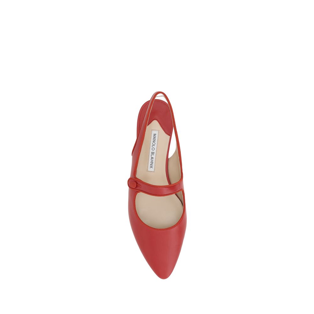 Manolo Blahnik Campariflatsli Ballerinas - SOHO '25