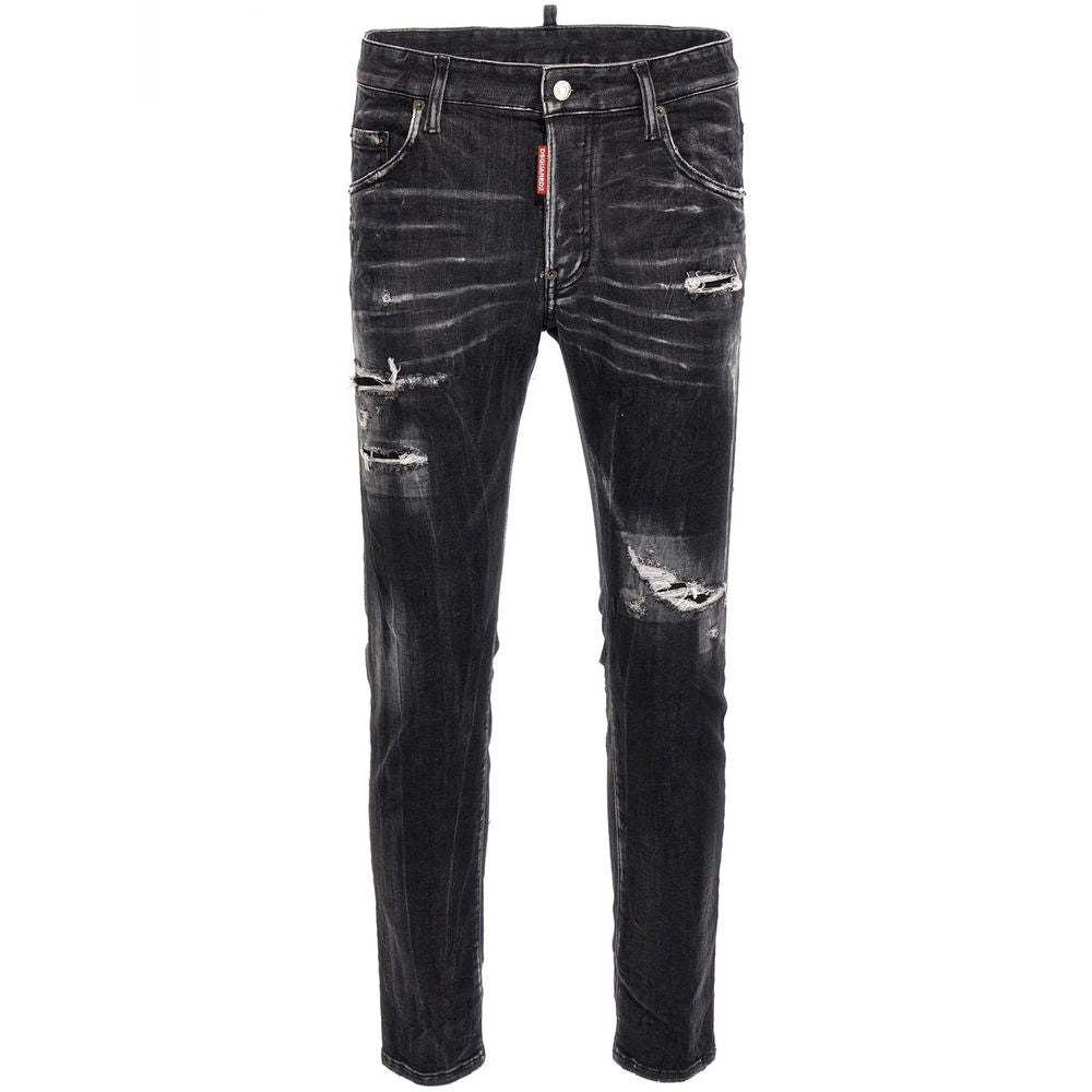 Dsquared² Black Cotton Jeans & Pant - SOHO '25