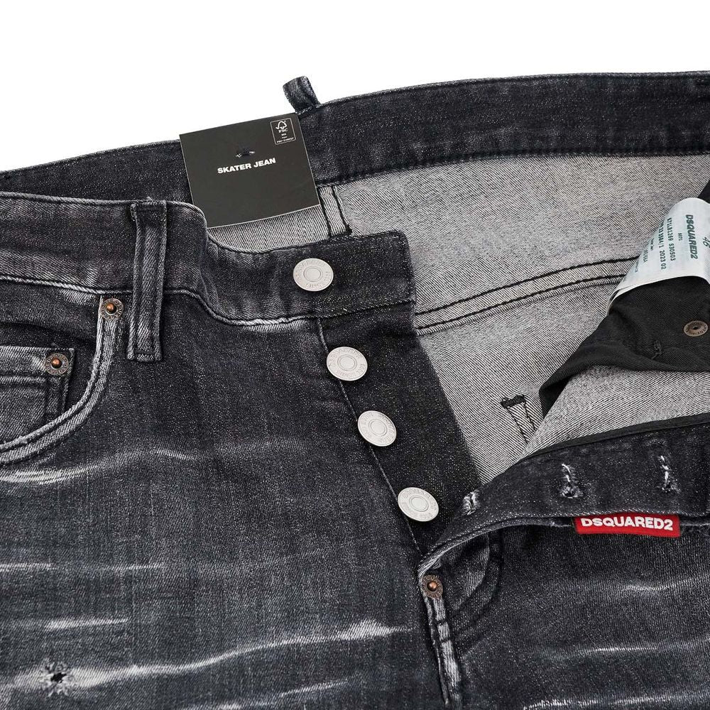 Dsquared² Black Cotton Jeans & Pant - SOHO '25
