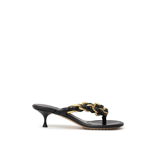 Bottega Veneta Black Leather Sandal - SOHO '25