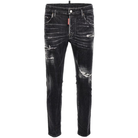 Dsquared² Black Cotton Jeans & Pant - SOHO '25
